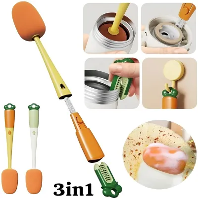 3 in 1 Carrot Long Handle Cup Brush